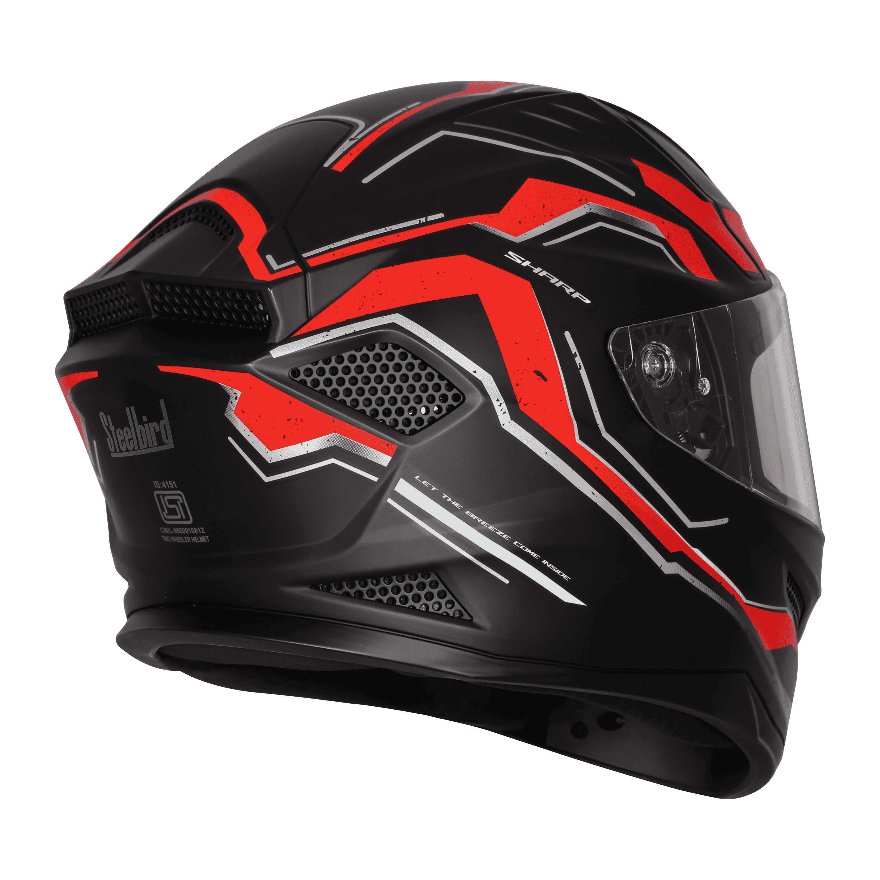 SBH-25 SV SHARP SPIRIT GLOSSY BLACK WITH RED